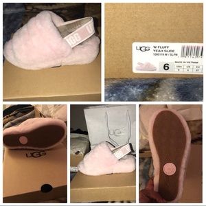 Ugg fluff sandal sz 6